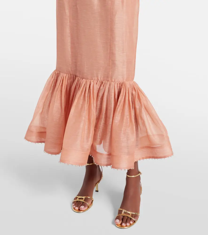 Zimmermann Hypnotic embellished linen and silk gown | Thumbnail 4 Zimmermann Hypnotic embellished linen and silk gown | Thumbnail 4