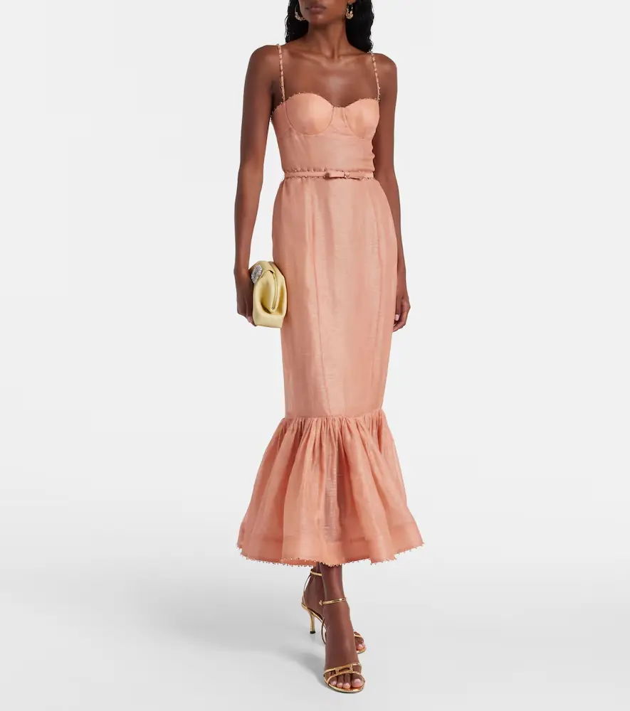 Zimmermann Hypnotic embellished linen and silk gown | Thumbnail 5 Zimmermann Hypnotic embellished linen and silk gown | Thumbnail 5