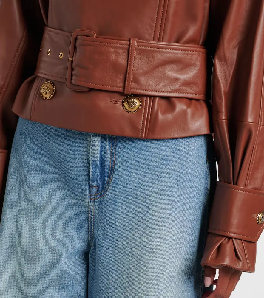 Zimmermann Hypnotic cropped leather jacket | Thumbnail 2