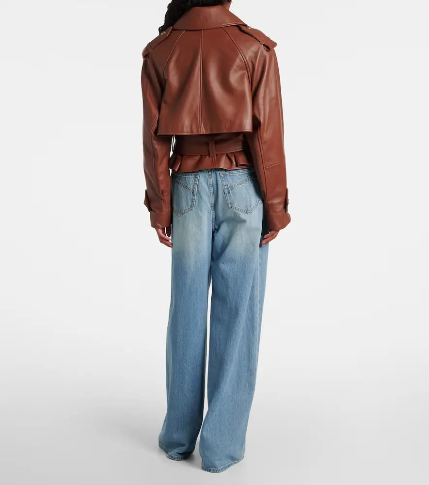 Zimmermann Hypnotic cropped leather jacket | Thumbnail 3