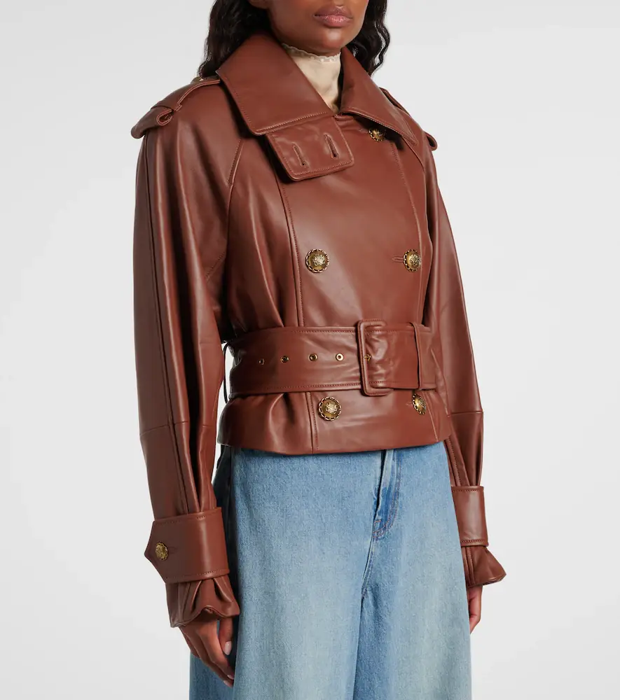 Zimmermann Hypnotic cropped leather jacket | Thumbnail 5