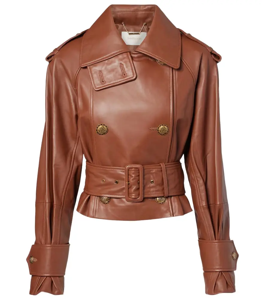 Zimmermann Hypnotic cropped leather jacket | Image 1 Zimmermann Hypnotic cropped leather jacket | Image 1