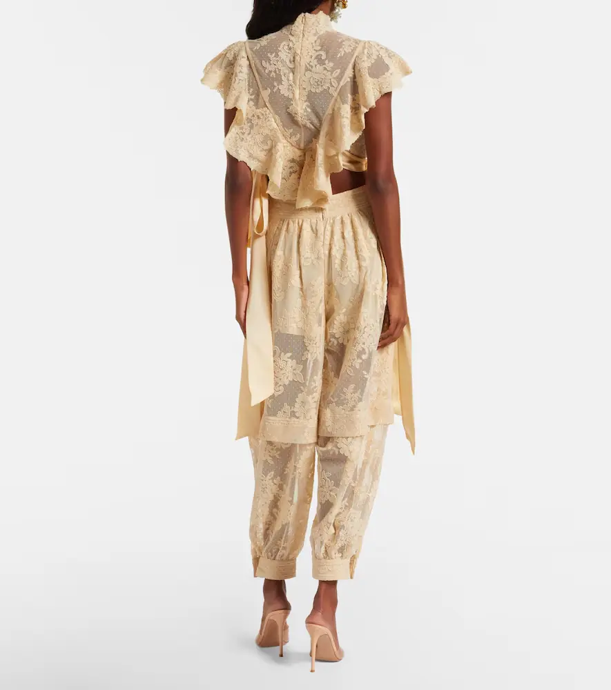 Zimmermann Hypnotic layered lace barrel-leg pants | Thumbnail 2 Zimmermann Hypnotic layered lace barrel-leg pants | Thumbnail 2