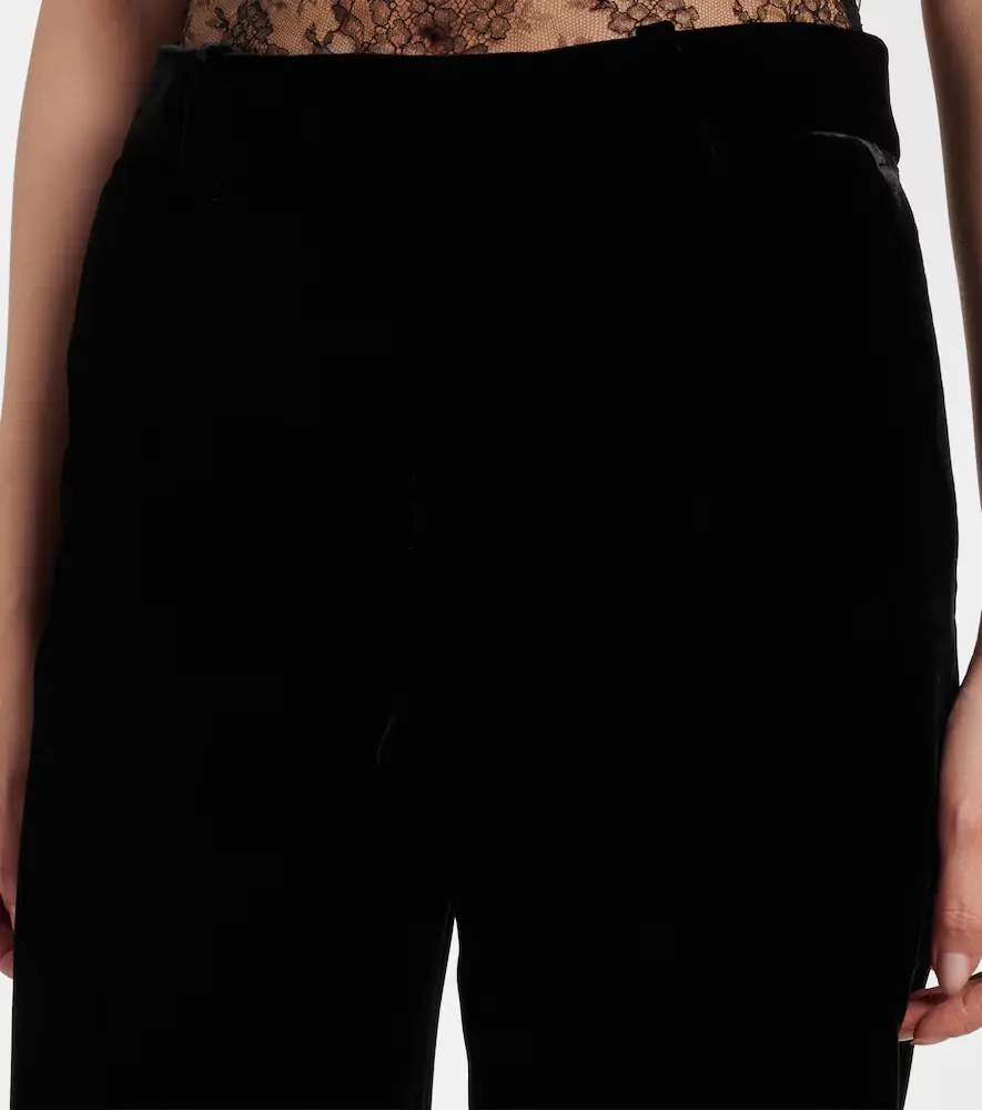 Alexander McQueen Low-rise velvet wide-leg pants | Thumbnail 2 Alexander McQueen Low-rise velvet wide-leg pants | Thumbnail 2