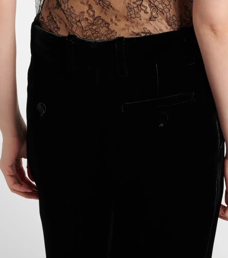 Alexander McQueen Low-rise velvet wide-leg pants | Thumbnail 5 Alexander McQueen Low-rise velvet wide-leg pants | Thumbnail 5