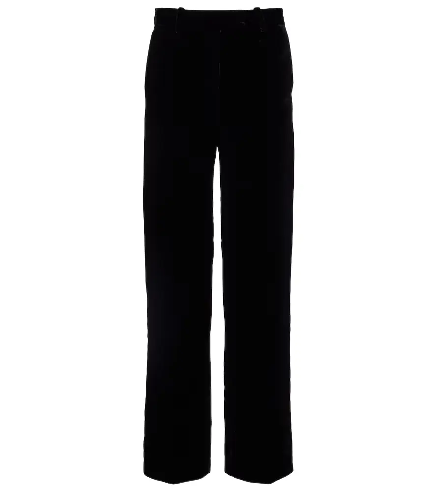 McQueen Low-rise velvet wide-leg pants | Image 1 McQueen Low-rise velvet wide-leg pants | Image 1