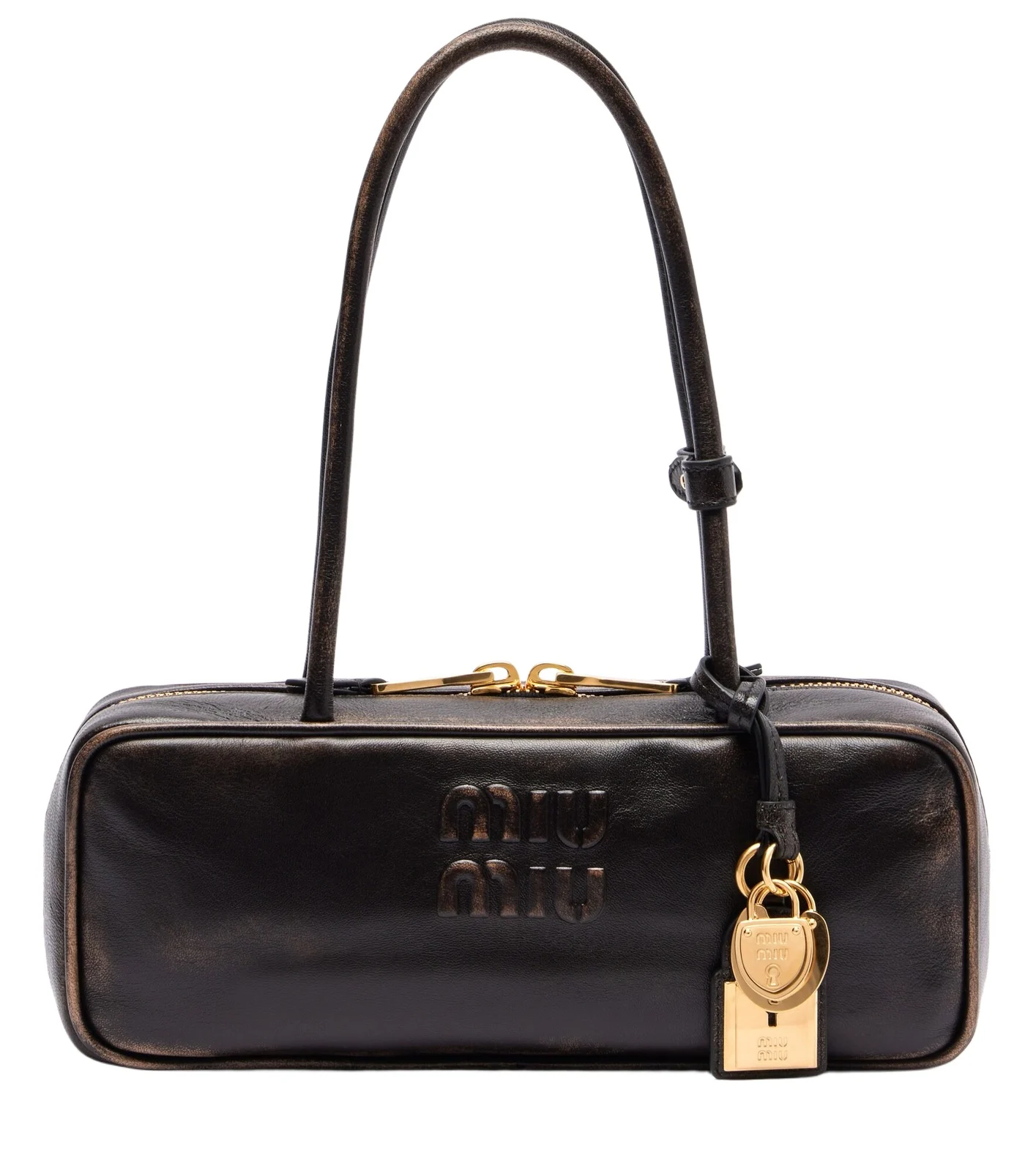 Beau logo leather shoulder bag Beau logo leather shoulder bag