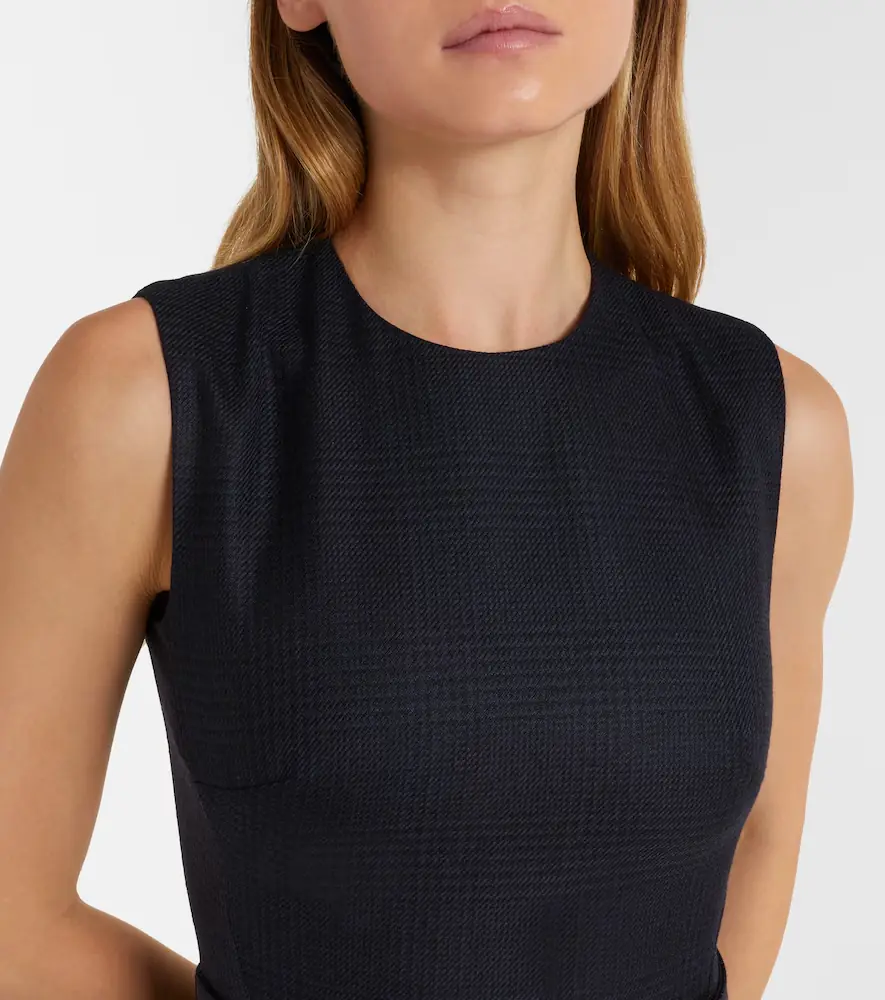 Burberry Prince of Wales check wool midi dress | Thumbnail 6 Burberry Prince of Wales check wool midi dress | Thumbnail 6