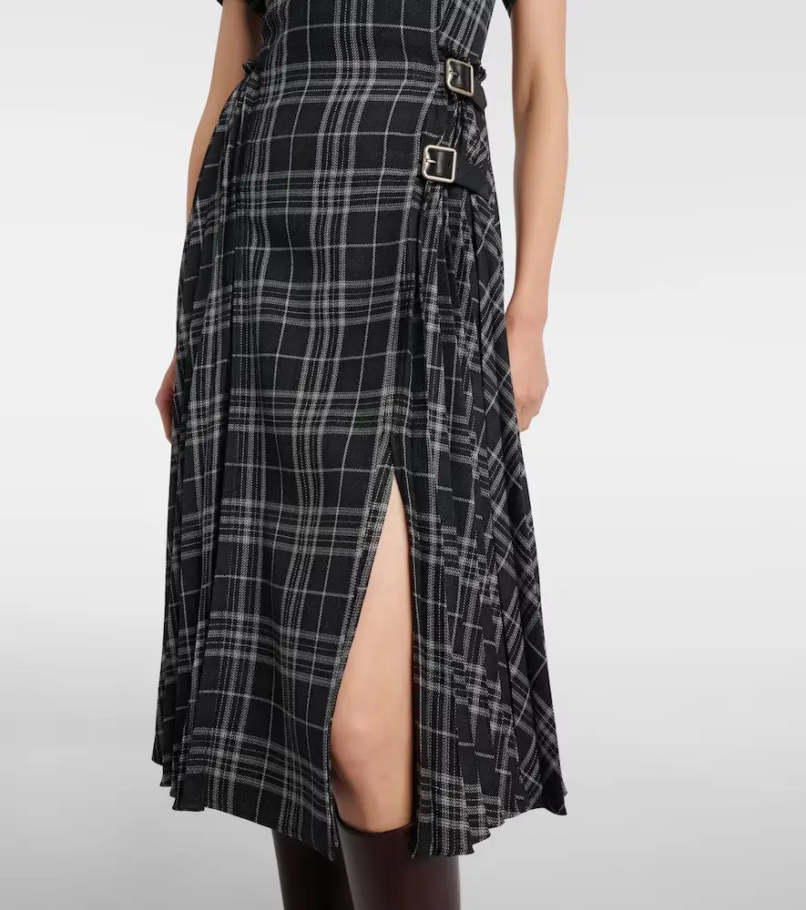 Burberry Meryl checked midi dress | Thumbnail 2 Burberry Meryl checked midi dress | Thumbnail 2