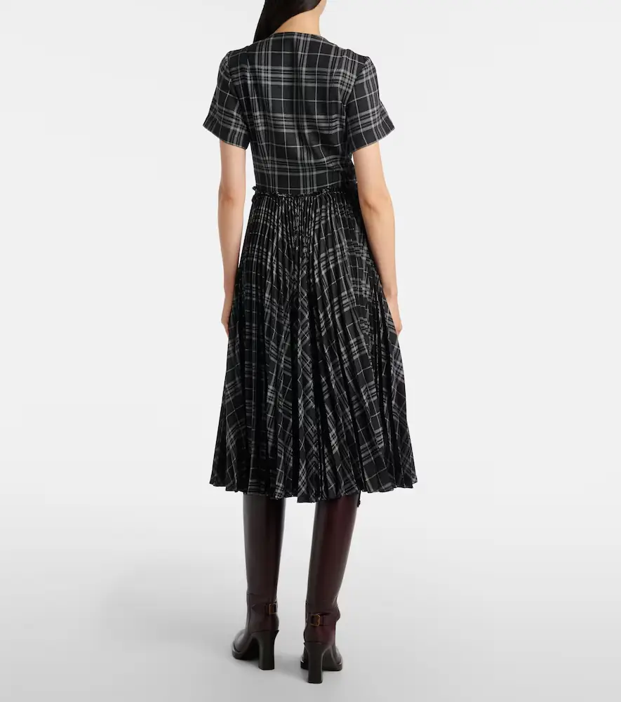 Burberry Meryl checked midi dress | Thumbnail 5 Burberry Meryl checked midi dress | Thumbnail 5