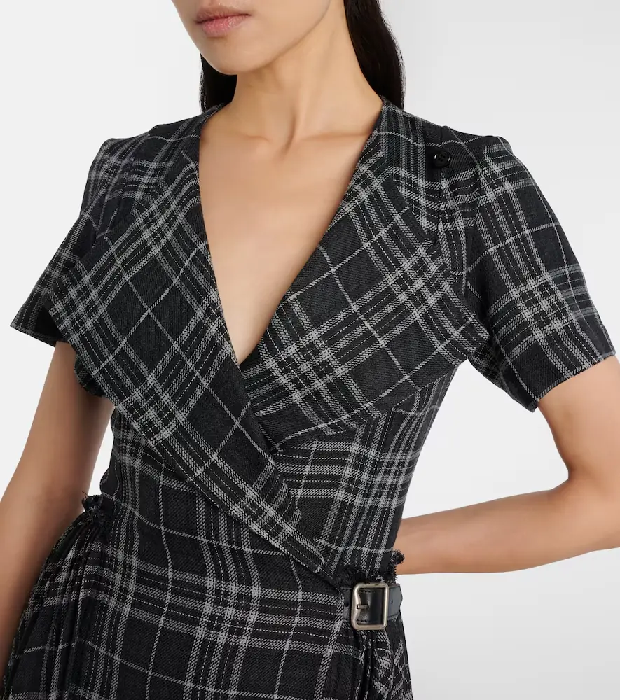 Burberry Meryl checked midi dress | Thumbnail 6 Burberry Meryl checked midi dress | Thumbnail 6