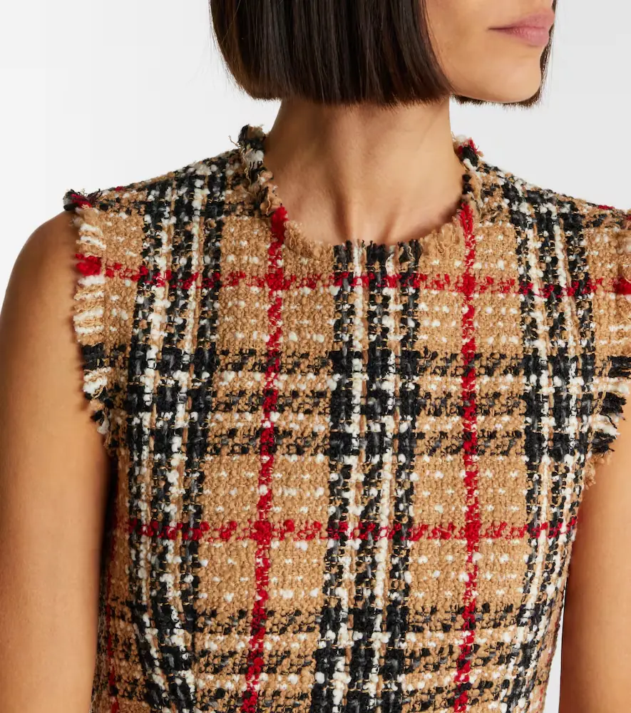 Burberry Check bouclé minidress | Thumbnail 4 Burberry Check bouclé minidress | Thumbnail 4