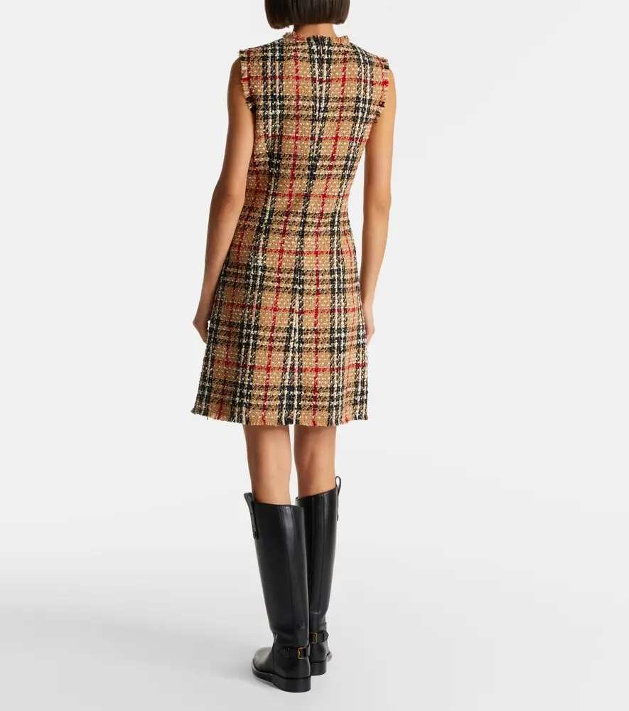 Burberry Check bouclé minidress | Thumbnail 5 Burberry Check bouclé minidress | Thumbnail 5