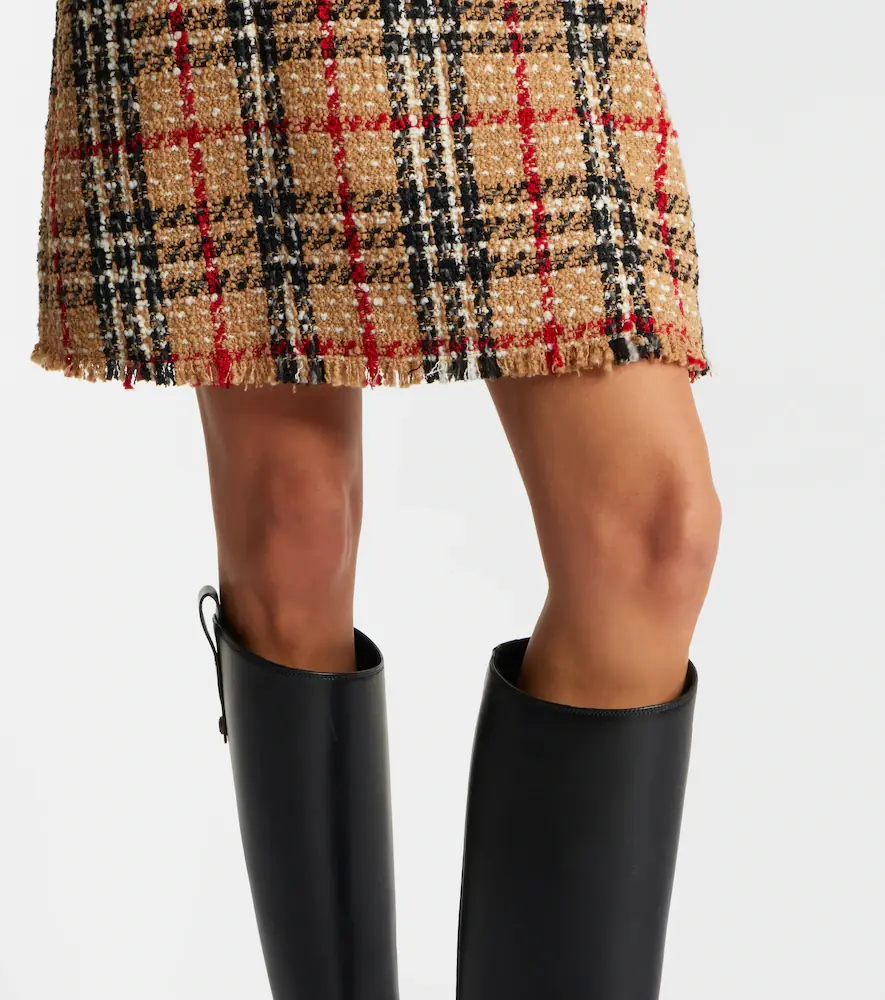 Burberry Check bouclé minidress | Thumbnail 6 Burberry Check bouclé minidress | Thumbnail 6