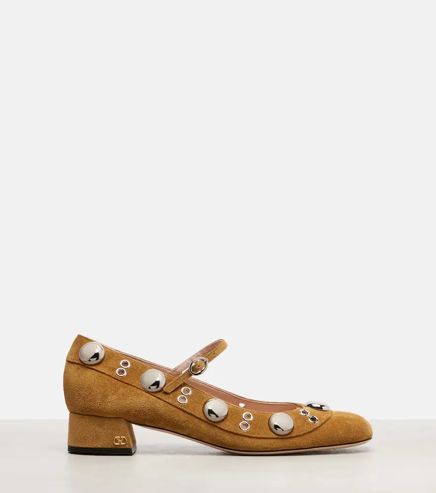 Valentino Garavani Nellcote studded suede Mary Jane pumps | Thumbnail 4