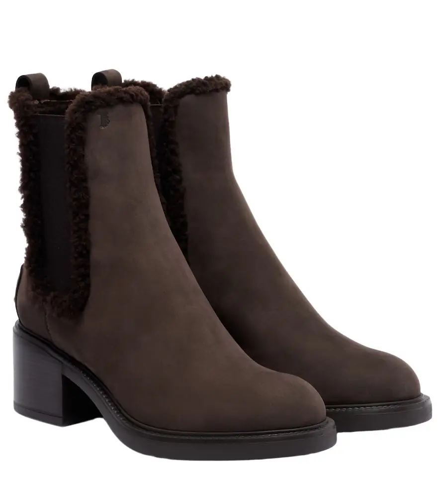 Tod's Shearling-lined leather Chelsea boots
