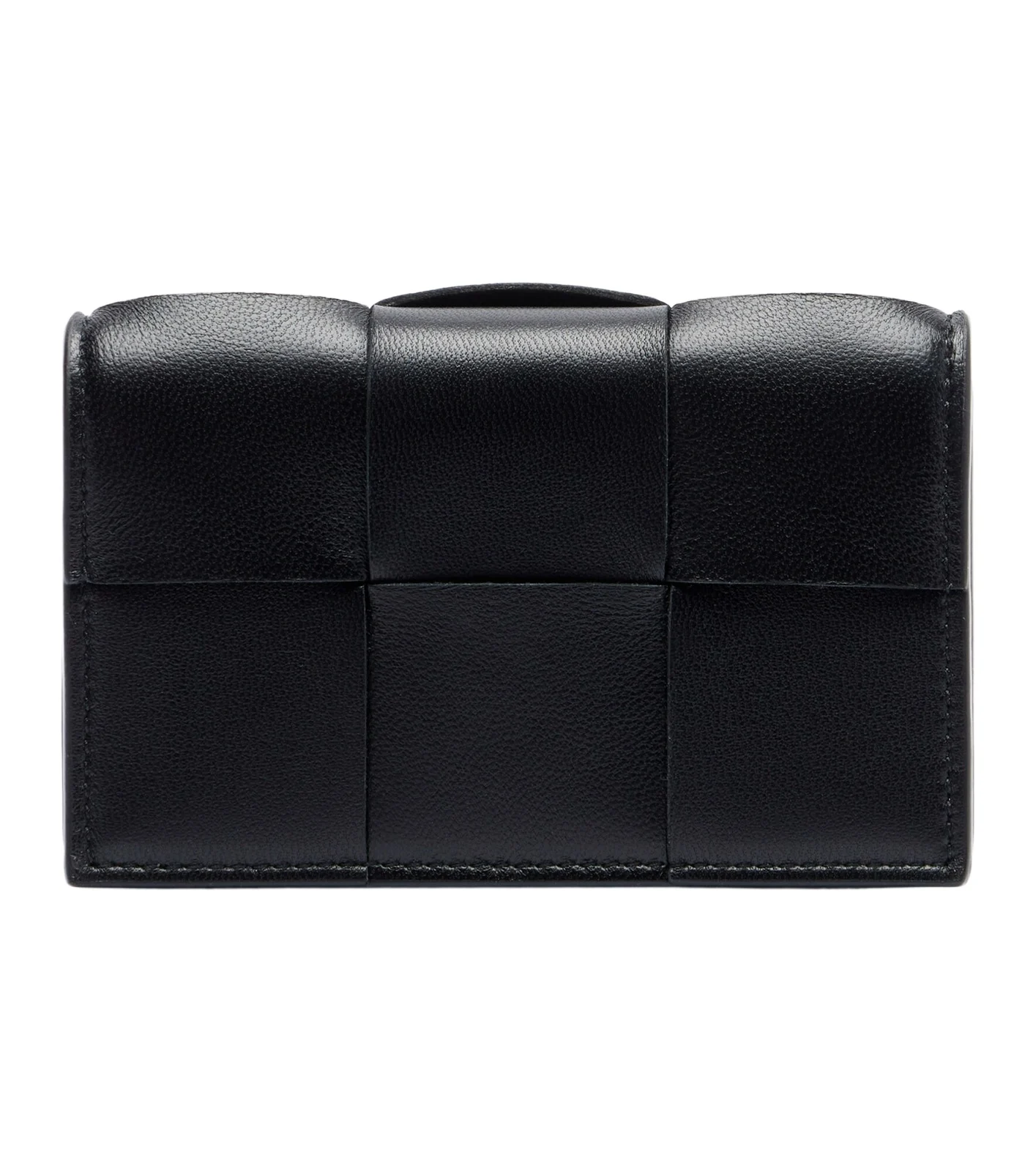 Cassette Intrecciato leather card case