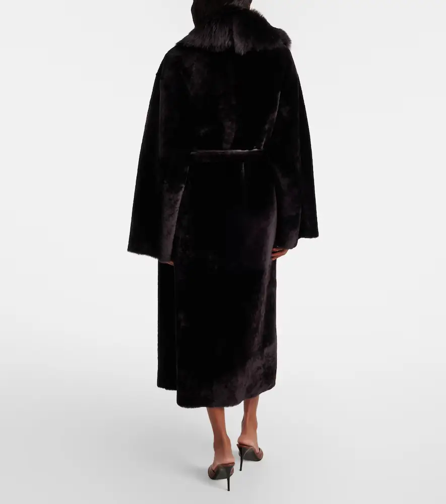 Nour Hammour Isadora reversible shearling wrap coat | Thumbnail 7 Nour Hammour Isadora reversible shearling wrap coat | Thumbnail 7