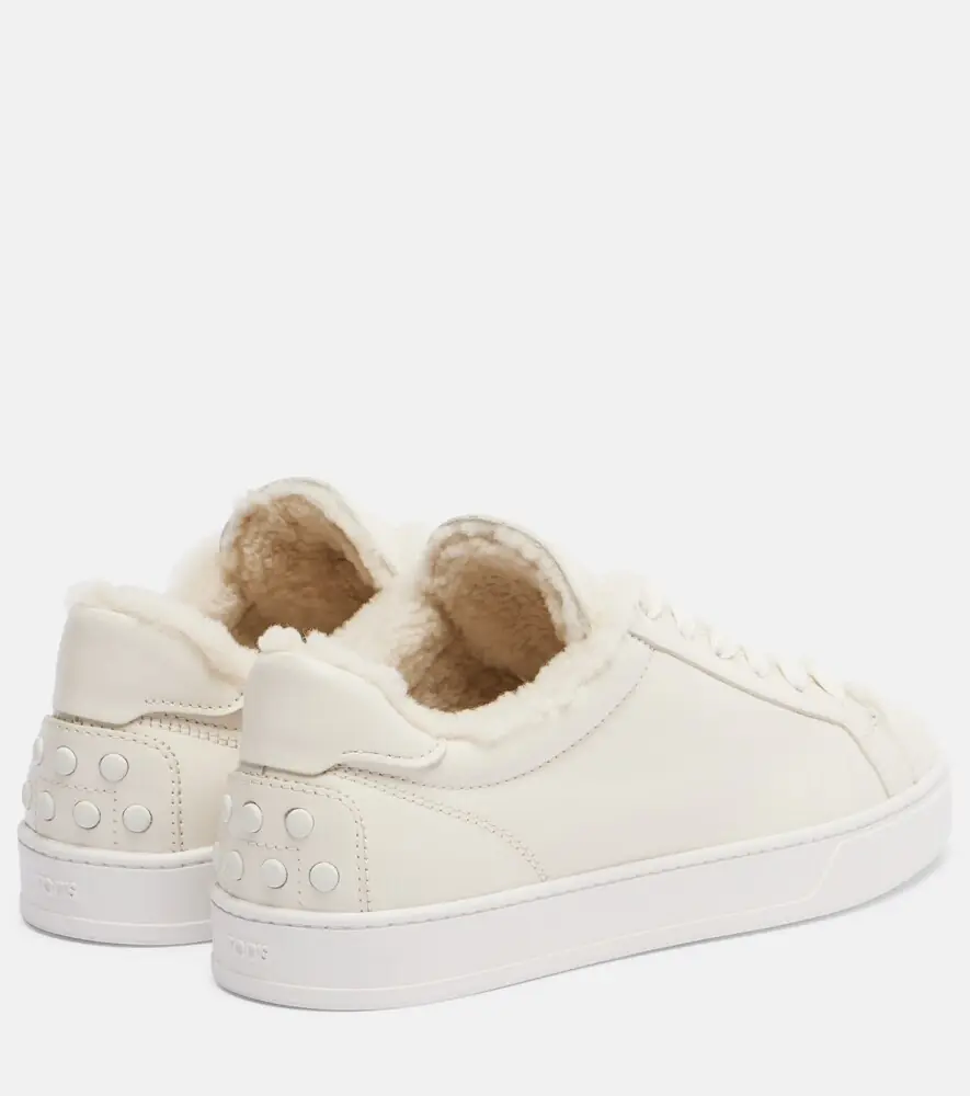 Tod's Cassetta shearling-lined leather sneakers | Thumbnail 3