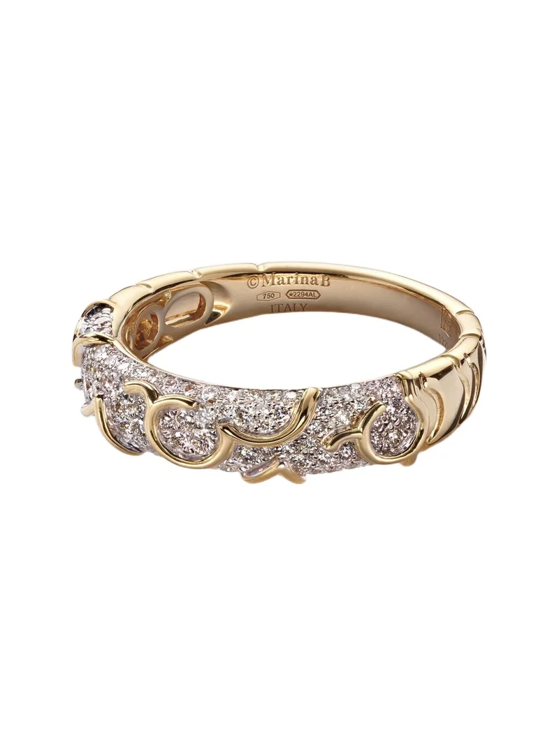 Ondine 18kt gold ring with diamonds