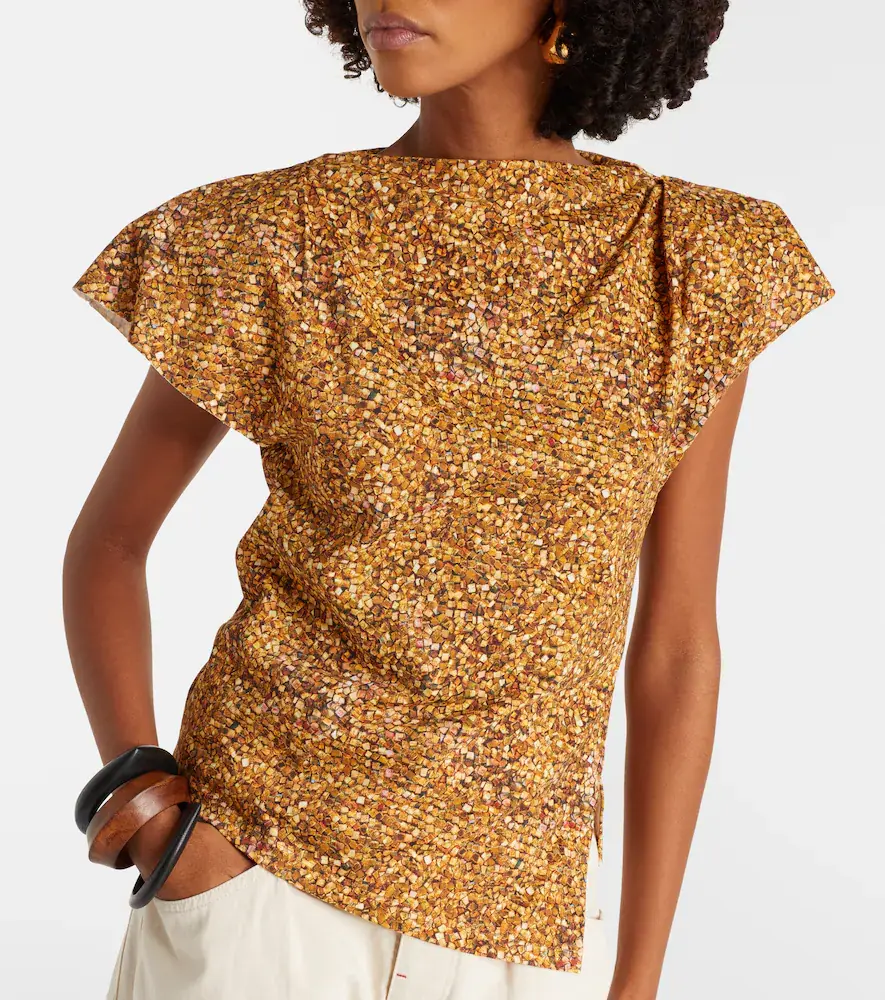 Isabel Marant Sebani asymmetric cotton T-shirt | Thumbnail 4