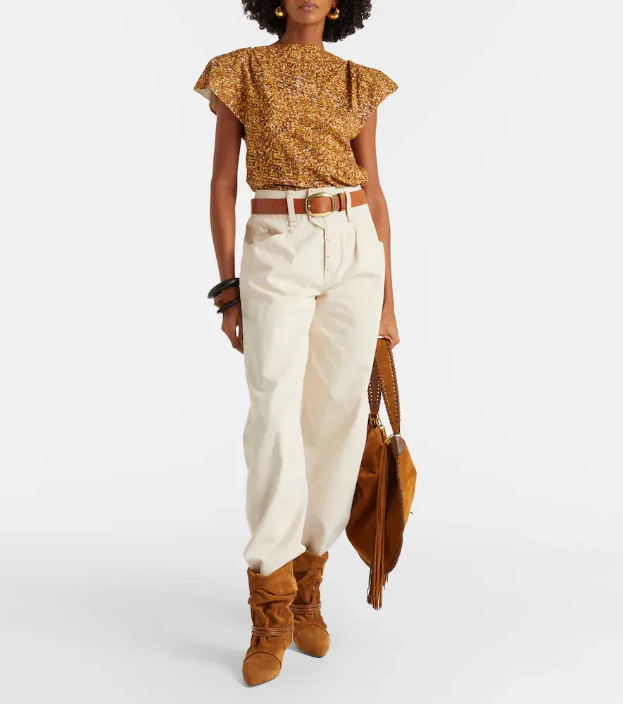 Isabel Marant Sebani asymmetric cotton T-shirt | Thumbnail 6