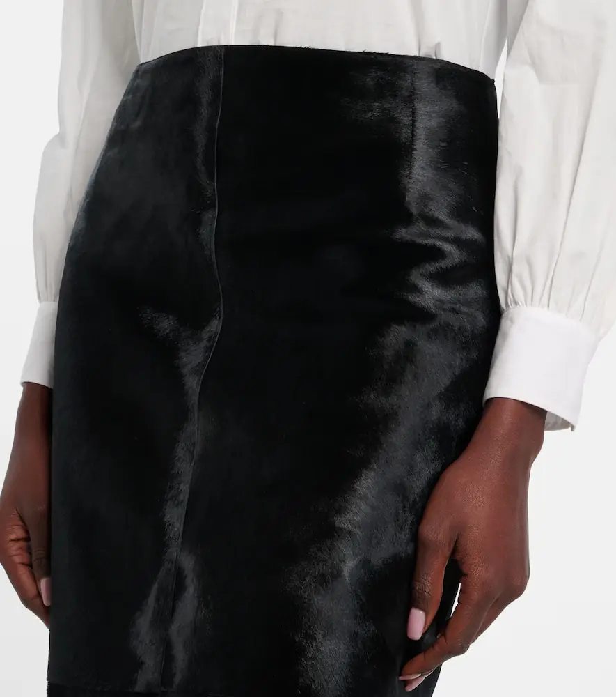 Nour Hammour Elisse calf hair pencil skirt | Thumbnail 2 Nour Hammour Elisse calf hair pencil skirt | Thumbnail 2