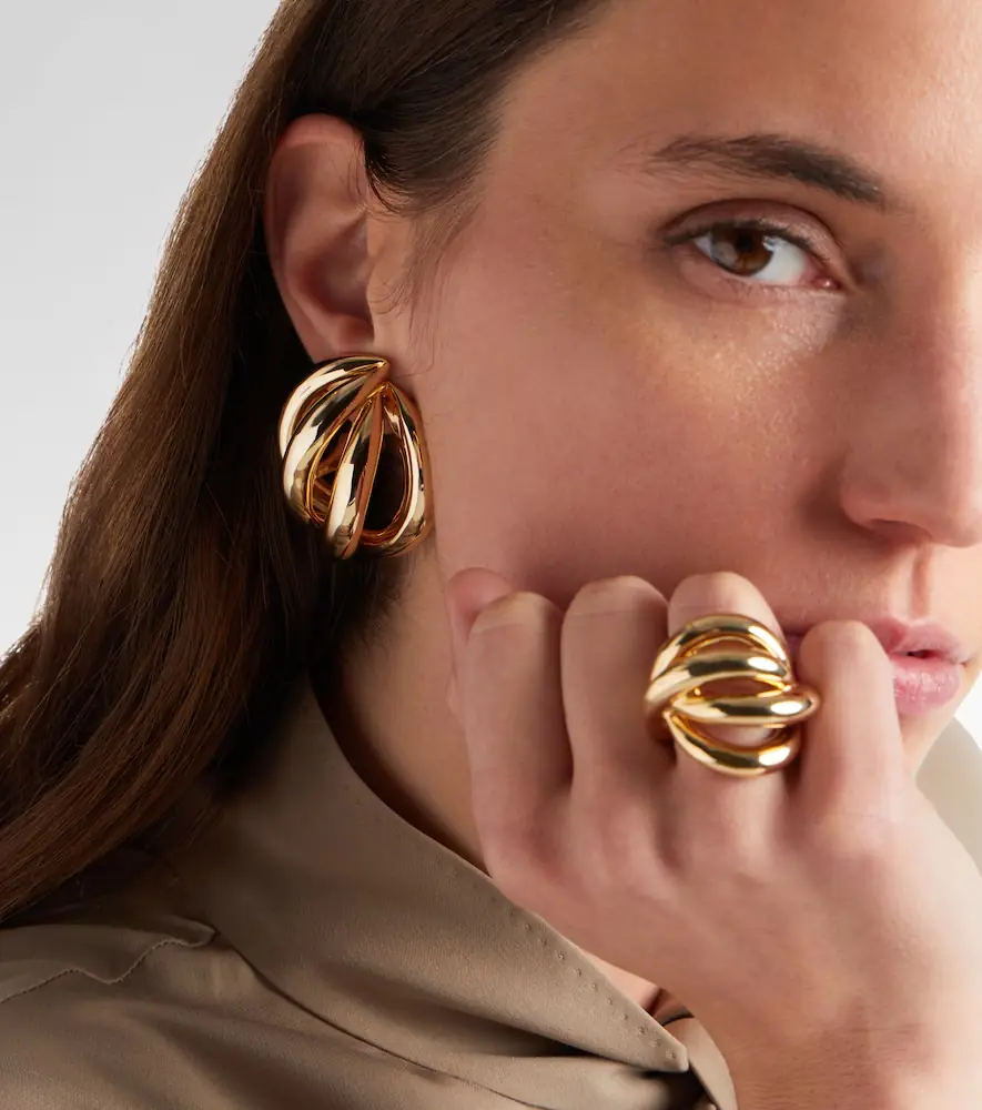 Jennifer Fisher Abstract Line gold-plated clip-on earrings | Thumbnail 3 Jennifer Fisher Abstract Line gold-plated clip-on earrings | Thumbnail 3