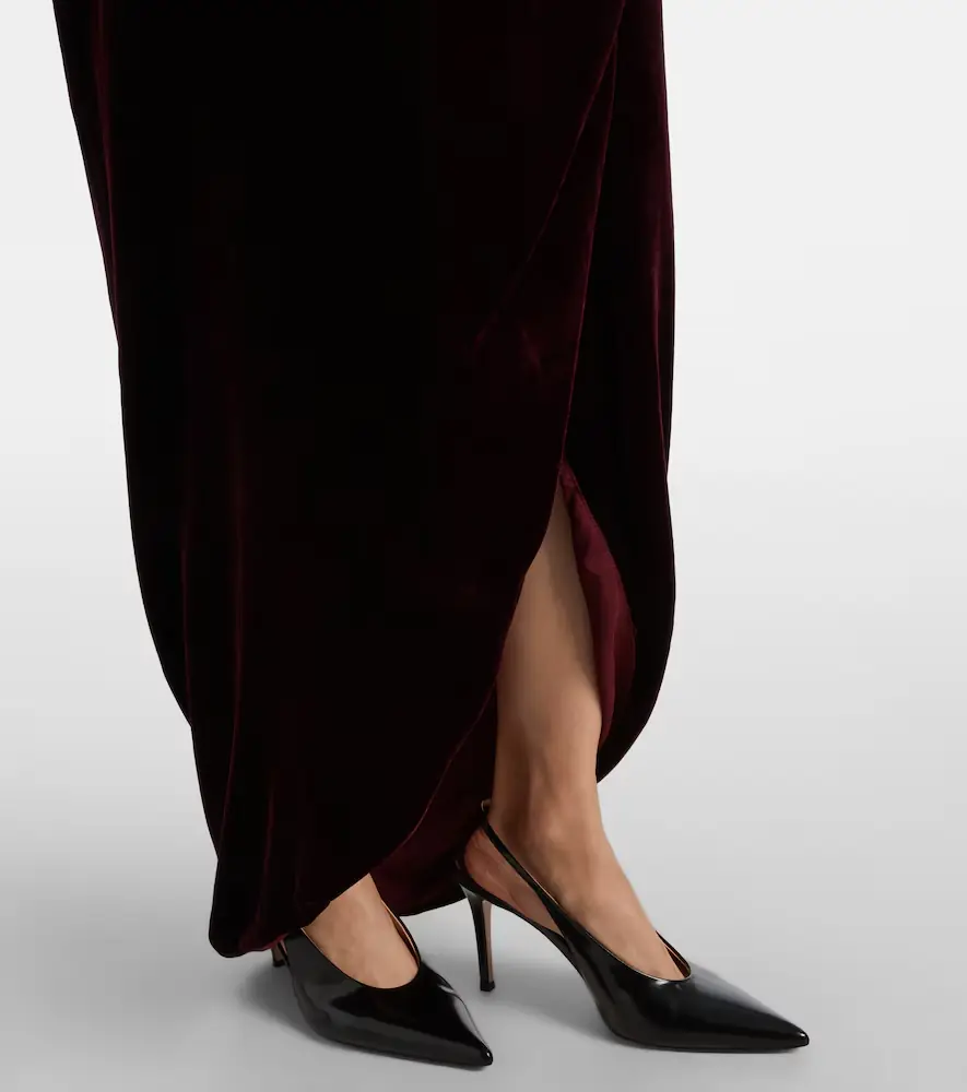 Costarellos Embellished off-shoulder velvet gown | Thumbnail 3 Costarellos Embellished off-shoulder velvet gown | Thumbnail 3