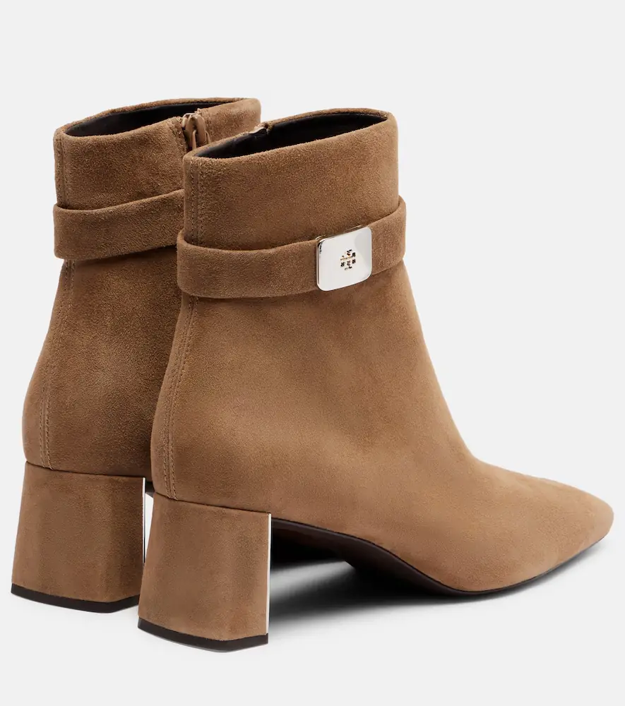 Tory Burch Georgia T Monogram suede ankle boots | Thumbnail 2 Tory Burch Georgia T Monogram suede ankle boots | Thumbnail 2