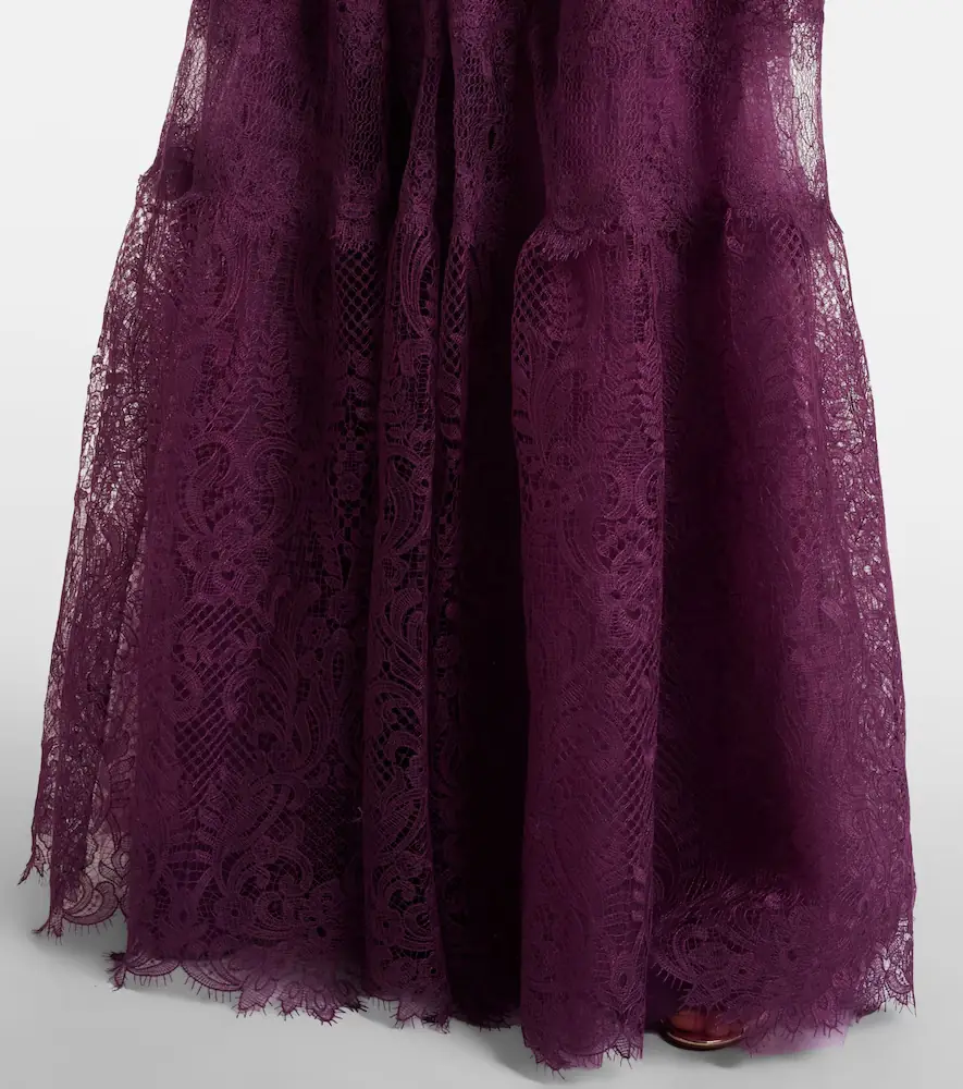 Costarellos Belted lace gown | Thumbnail 2