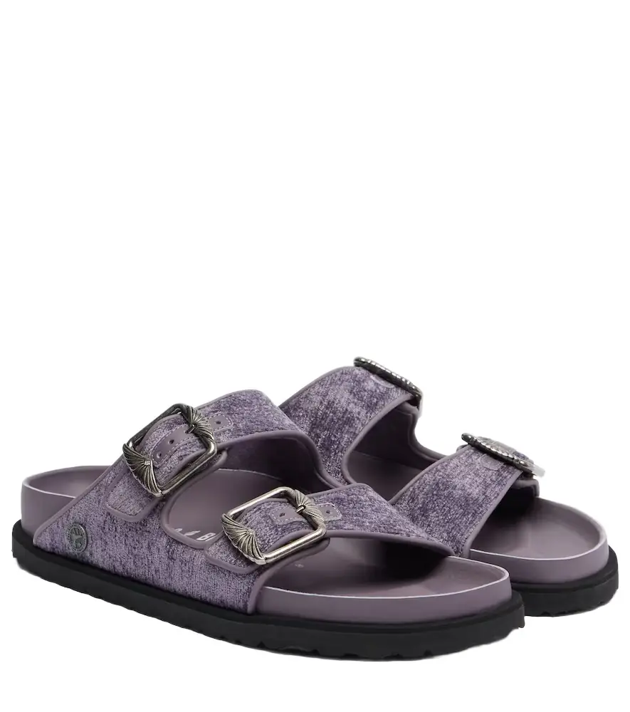 Birkenstock 1774 Arizona velvet slides | Image 1 Birkenstock 1774 Arizona velvet slides | Image 1