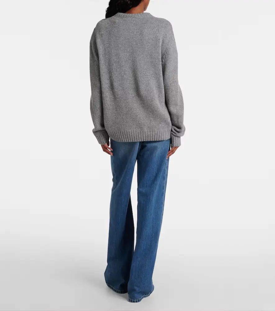 Prada Logo intarsia wool and cashmere sweater | Thumbnail 5