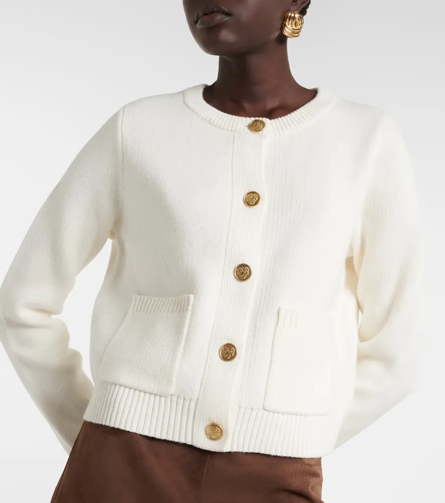Velvet Mahal cotton and cashmere cardigan | Thumbnail 4