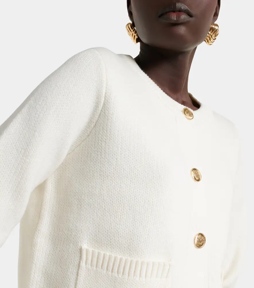 Velvet Mahal cotton and cashmere cardigan | Thumbnail 6