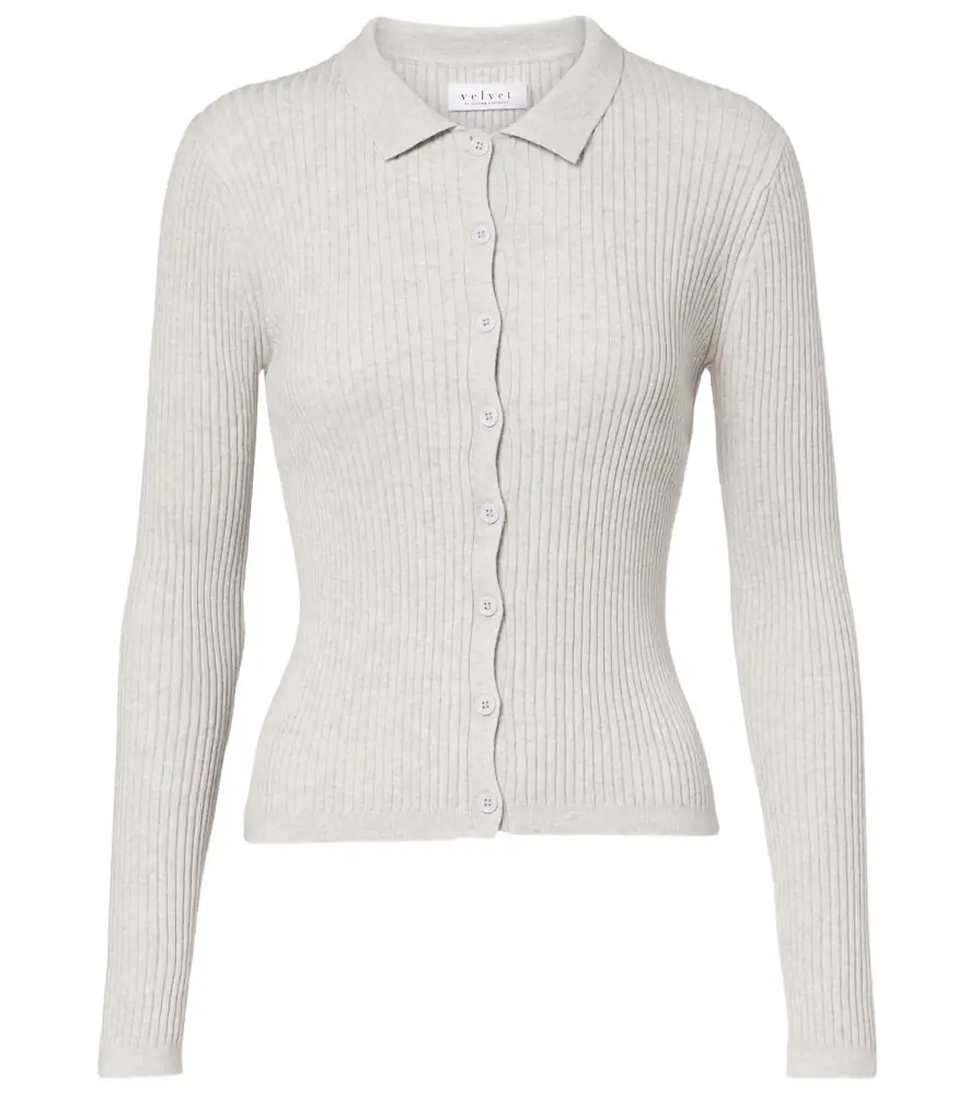 Velvet Nikki cotton and cashmere polo shirt | Image 1 Velvet Nikki cotton and cashmere polo shirt | Image 1