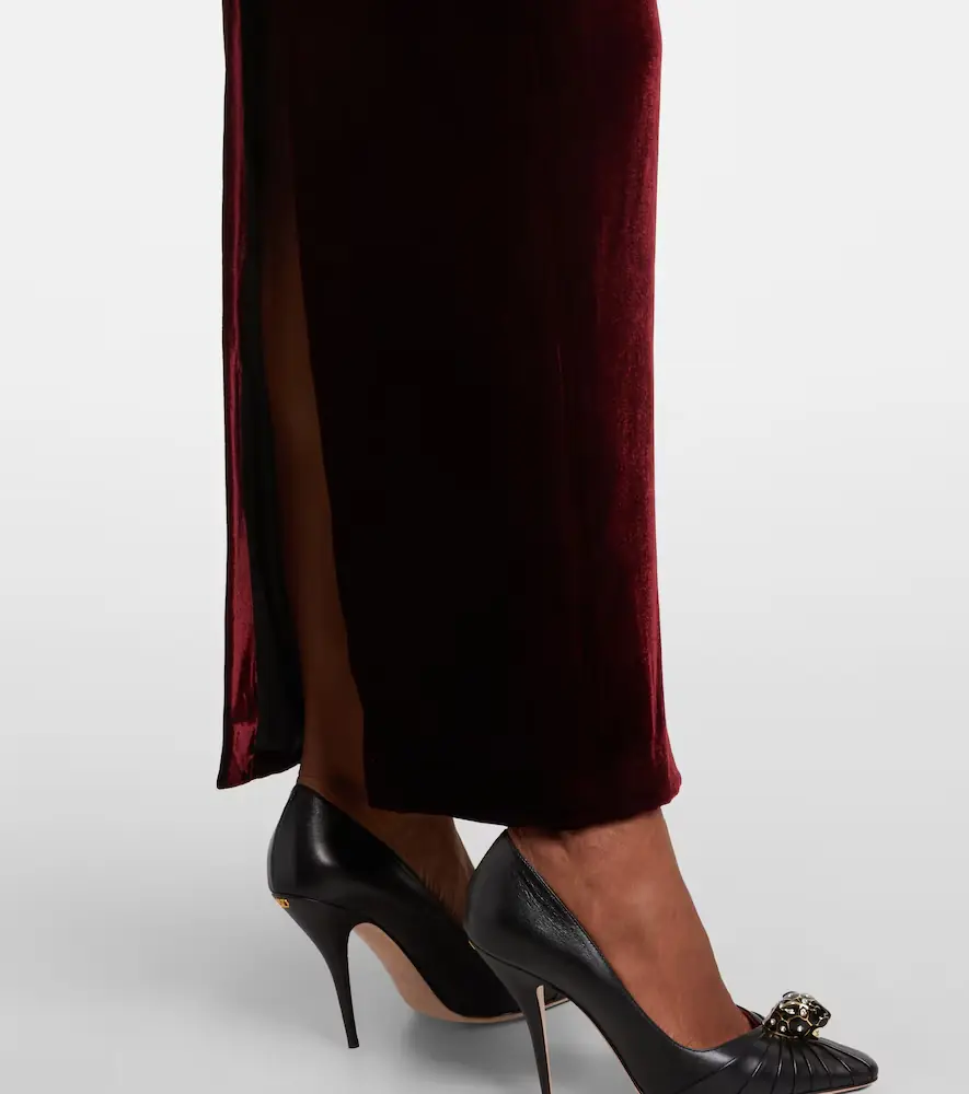 Alessandra Rich Bow-detail cutout velvet gown | Thumbnail 2