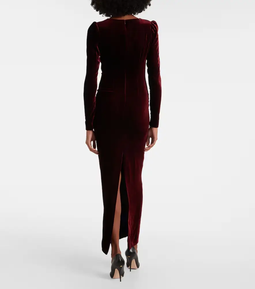 Alessandra Rich Bow-detail cutout velvet gown | Thumbnail 3