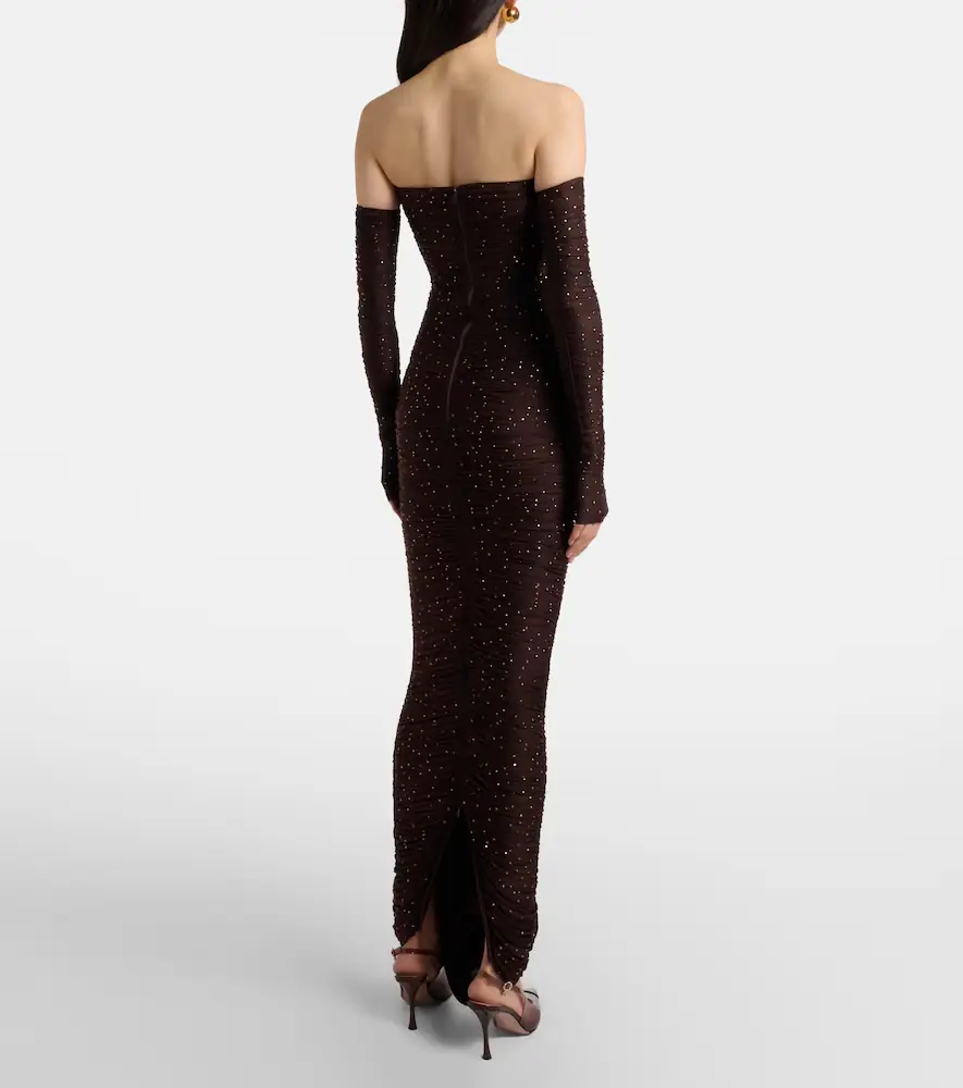 Alex Perry Ruched embellished jersey gown | Thumbnail 3 Alex Perry Ruched embellished jersey gown | Thumbnail 3