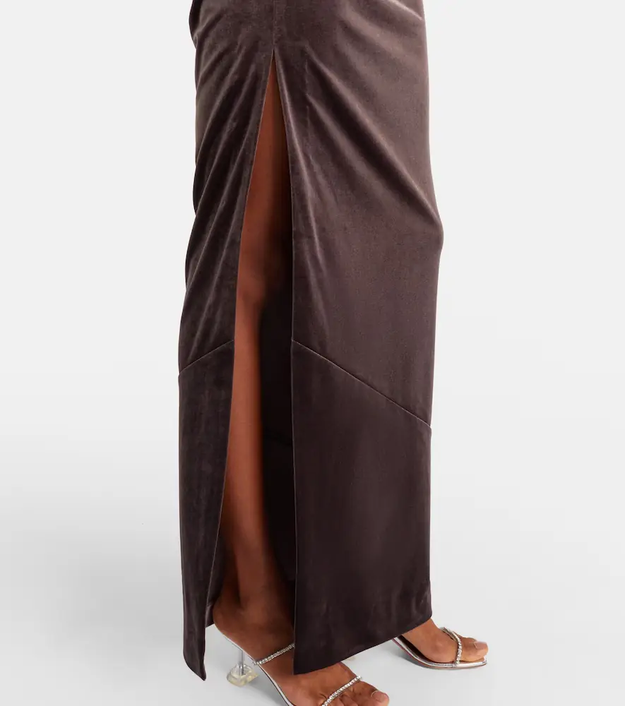 Alex Perry Draped velvet gown | Thumbnail 2