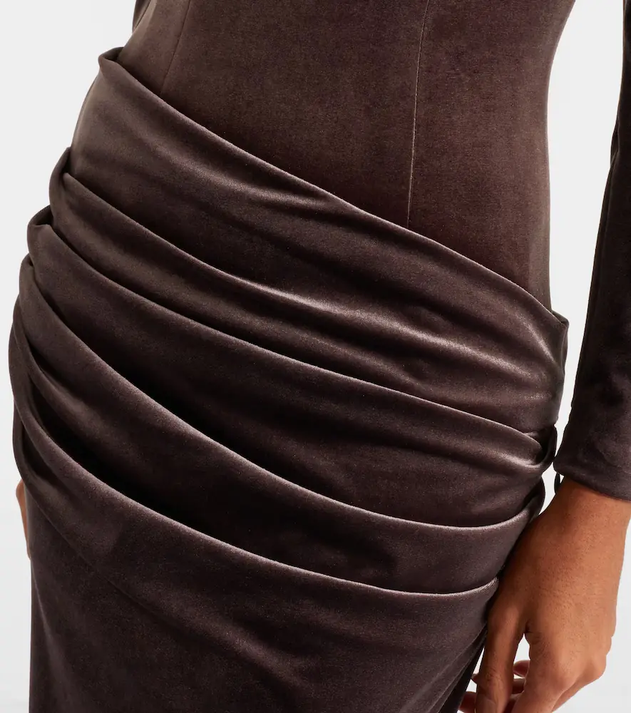 Alex Perry Draped velvet gown | Thumbnail 4