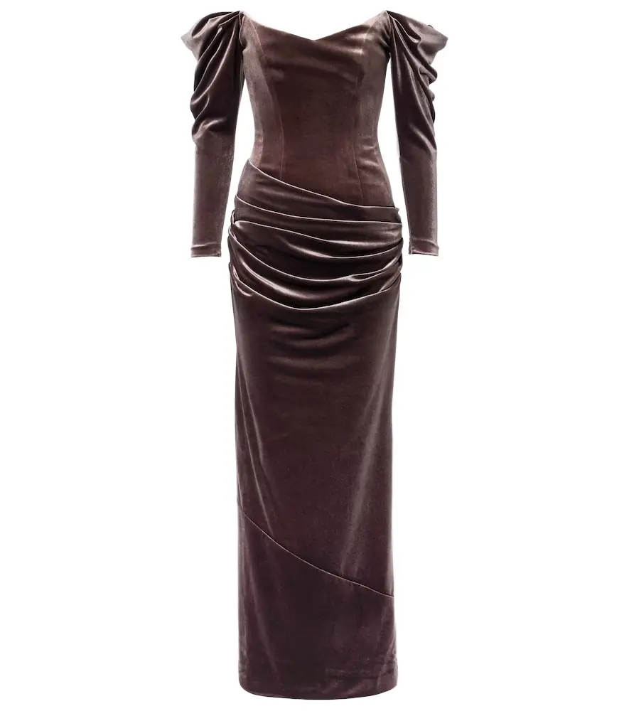 Alex Perry Draped velvet gown