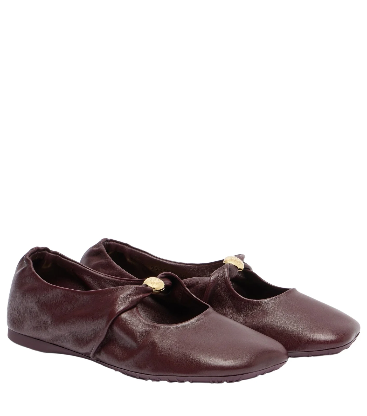 Loewe Pebble Soft leather Mary Jane flats