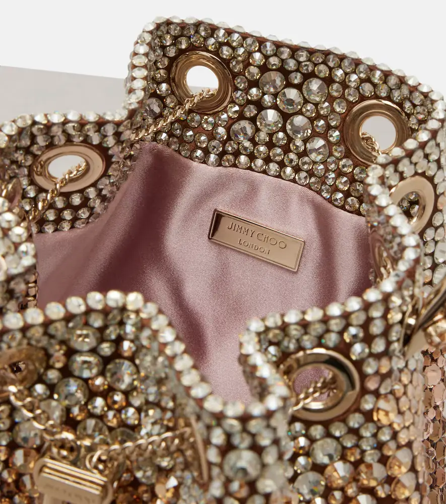 Jimmy Choo Bon Bon embellished satin bucket bag | Thumbnail 2 Jimmy Choo Bon Bon embellished satin bucket bag | Thumbnail 2