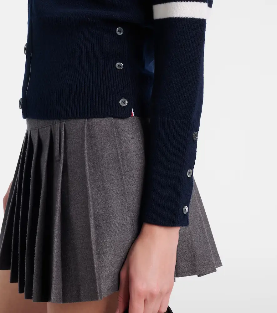 Thom Browne 4-Bar intarsia virgin wool cardigan | Thumbnail 4 Thom Browne 4-Bar intarsia virgin wool cardigan | Thumbnail 4