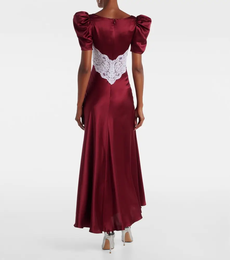 Rodarte Floral-appliqué lace-trimmed silk gown | Thumbnail 4 Rodarte Floral-appliqué lace-trimmed silk gown | Thumbnail 4