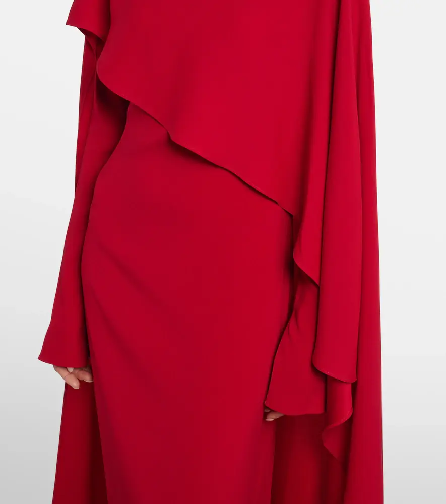 Taller Marmo Carrington caped crêpe cady gown | Thumbnail 2 Taller Marmo Carrington caped crêpe cady gown | Thumbnail 2