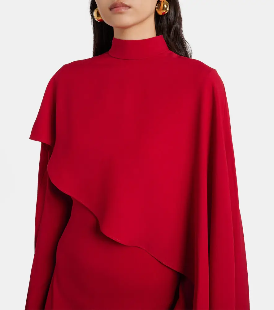 Taller Marmo Carrington caped crêpe cady gown | Thumbnail 3 Taller Marmo Carrington caped crêpe cady gown | Thumbnail 3