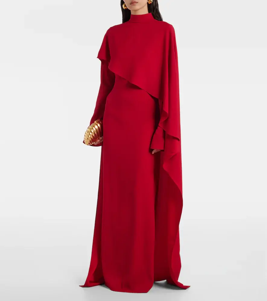 Taller Marmo Carrington caped crêpe cady gown | Thumbnail 5 Taller Marmo Carrington caped crêpe cady gown | Thumbnail 5