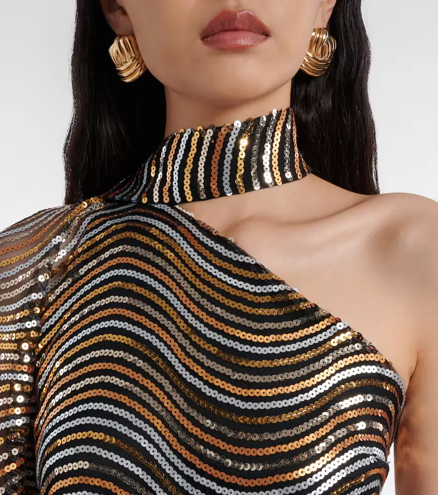 Taller Marmo Glaum one-shoulder sequined gown | Thumbnail 3 Taller Marmo Glaum one-shoulder sequined gown | Thumbnail 3